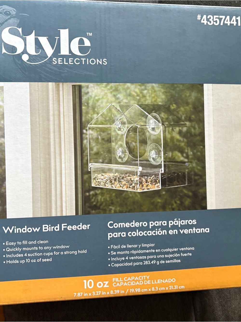Clear Window Bird Feeder - Clear